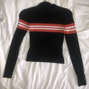 Black Ribbed Long Sleeve